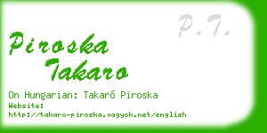 piroska takaro business card